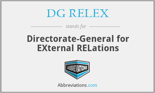 What does DG RELEX stand for?